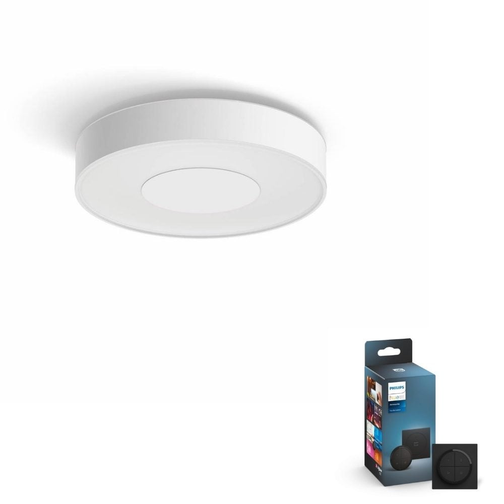 Philips Hue Bluetooth White & Color Ambiance LED Deckenleuchte Infuse inkl. Tap Dial Schalter in Schwarz