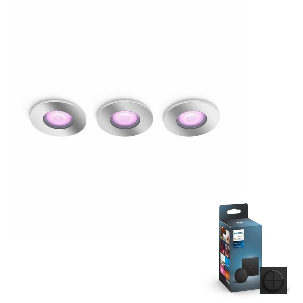 Philips Hue Bluetooth White & Color Ambiance Einbauspot Xamento in  Silber... | Philips Hue
