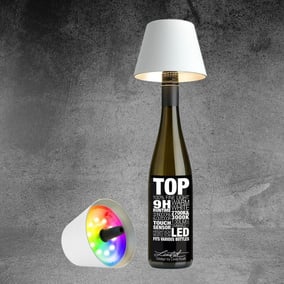 LED Akku Flaschenleuchte RGBW Top 2.0 in Weiß 1,3W...