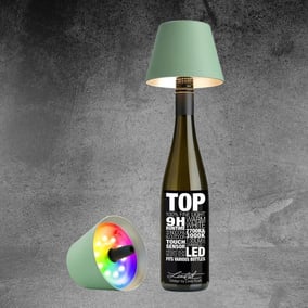 LED Akku Flaschenleuchte RGBW Top 2.0 in Olivgrün...