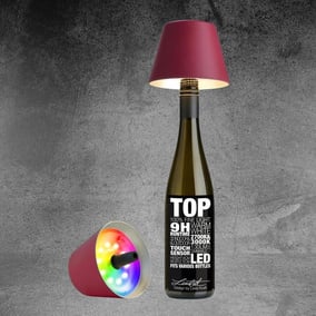 LED Akku Flaschenleuchte RGBW Top 2.0 in Bordeaux 1,3W...