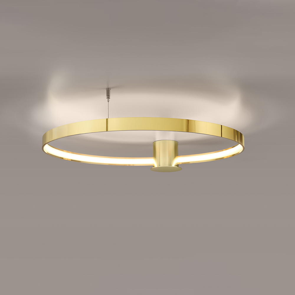 famlights | LED Deckenleuchte Ria in Gold-glnzend 50W 5520lm