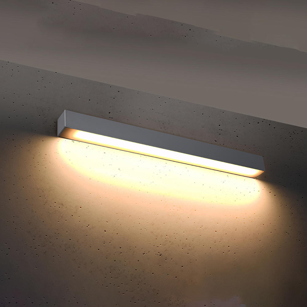 famlights | LED Wandleuchte Per in Grau 17W 2080lm 3000K