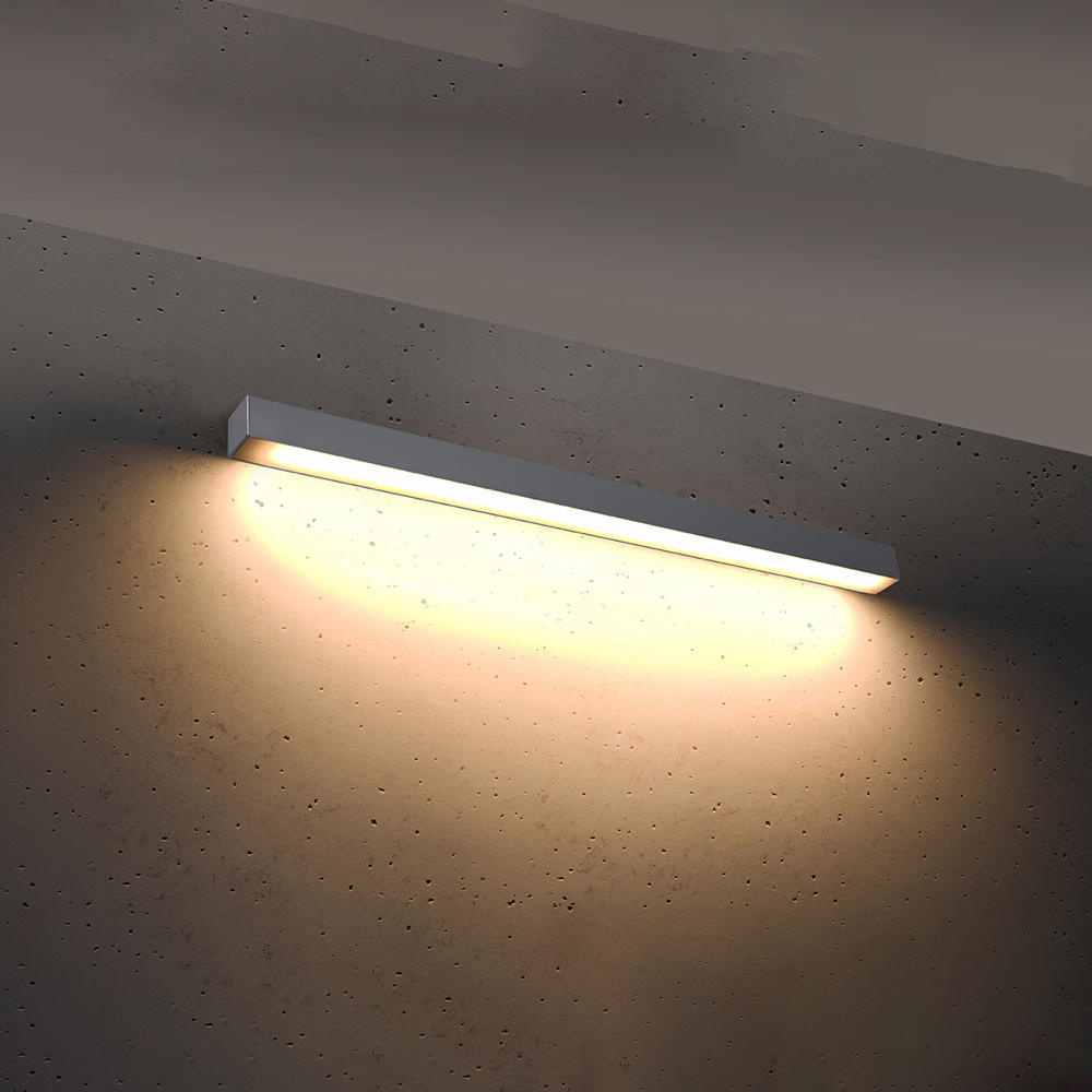 famlights | LED Wandleuchte Per in Grau 25W 3120lm 3000K