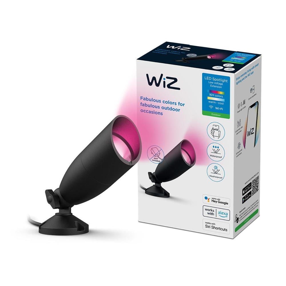 WiZ LED Strahler RGBW Ground Spot in Schwarz 4W 270lm IP65