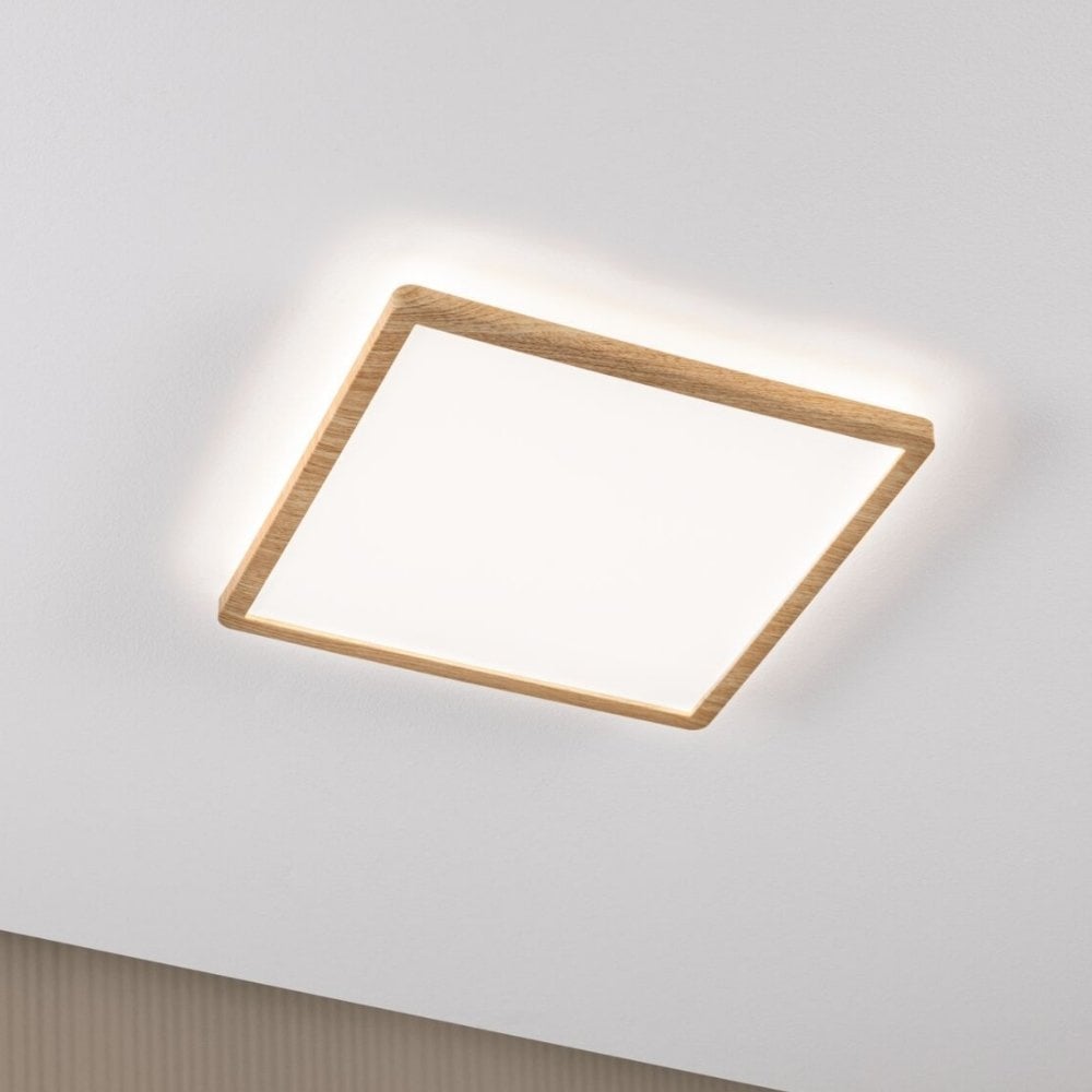 LED Panel Atria in Natur und Weiß IP44 | Paulmann