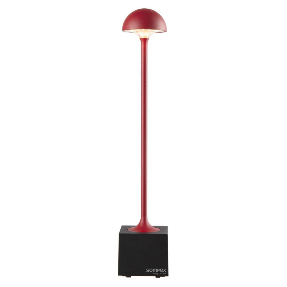 LED Akku Tischleuchte Flora in Rot und Schwarz 2,3W 247lm IP54