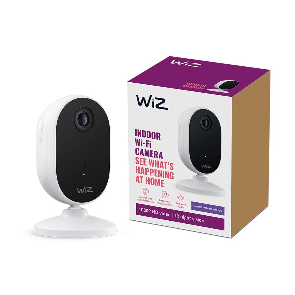 WiZ Security Kamera Camera in Wei und Schwarz mit Bewegungsmelder