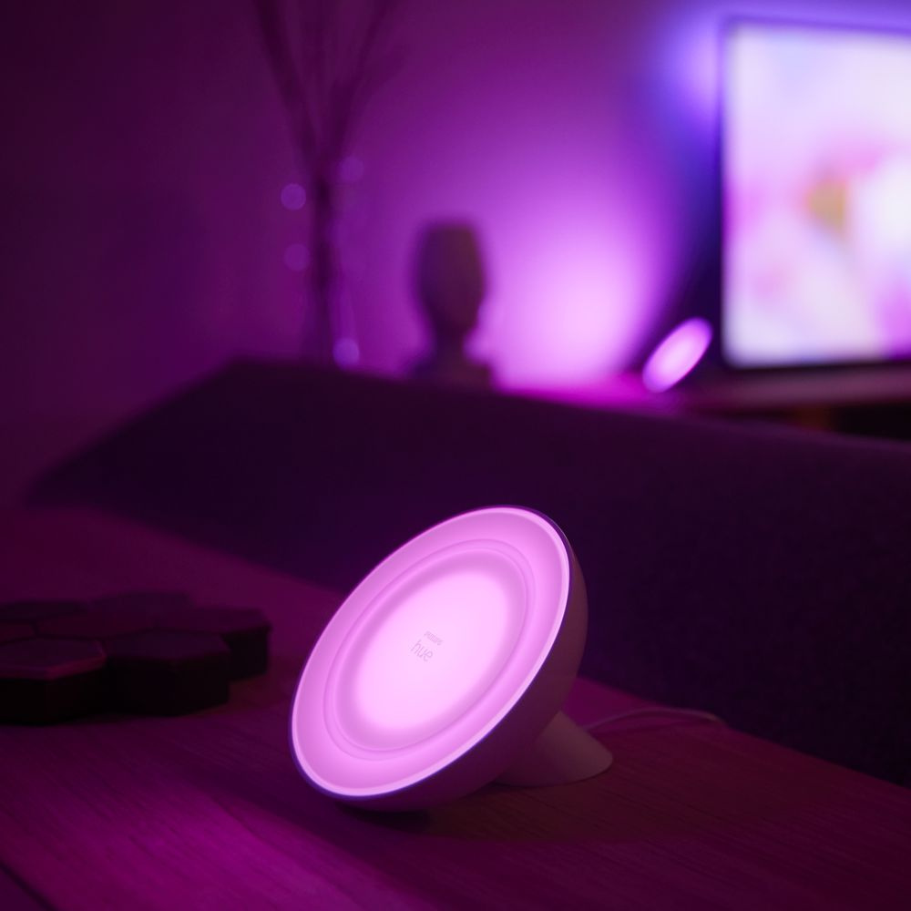 Philips Hue Bluetooth White & Color Ambiance Tischleuchte Bloom in  Wei&sz... | Philips Hue | 8718699770983 + 8719514342620 + 8719514440999