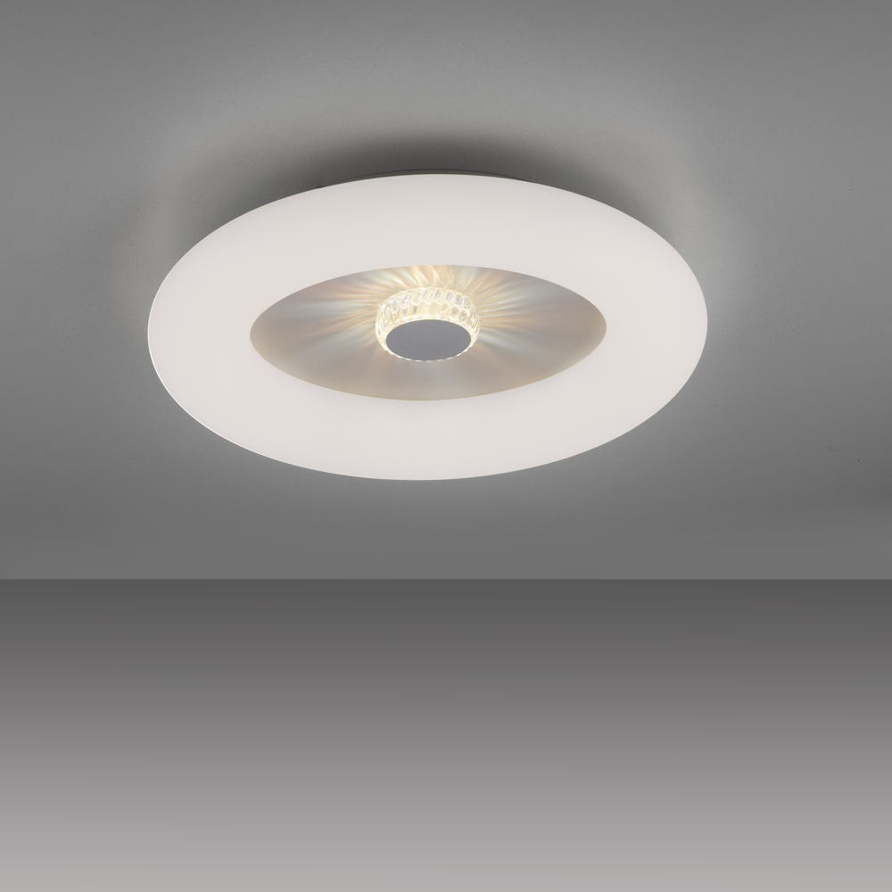 LED Deckenleuchte Vertigo mit Ventilator in Wei 26W 3250lm