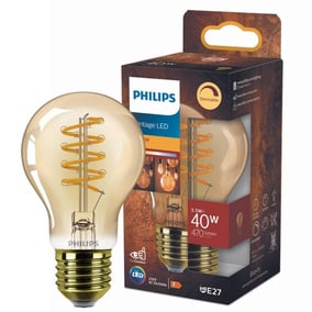 Philips LED Lampe E27 - Birne A60 5,5W 470lm 2200K...