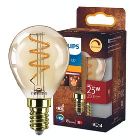 Philips LED Lampe E14 - Tropfen P45 3W 250lm 2200K...