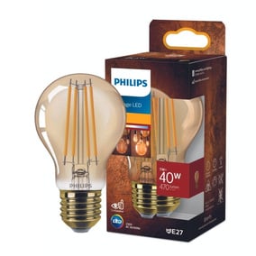 Philips LED Lampe E27 - Birne A60 7W 470lm 1800K ersetzt...