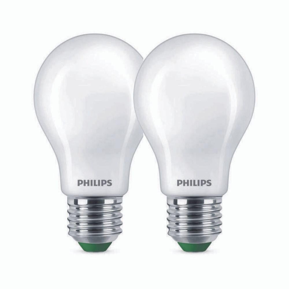 Philips LED Lampe E27 - Birne A60 4W 840lm 2700K ersetzt 60W standard Doppelpack