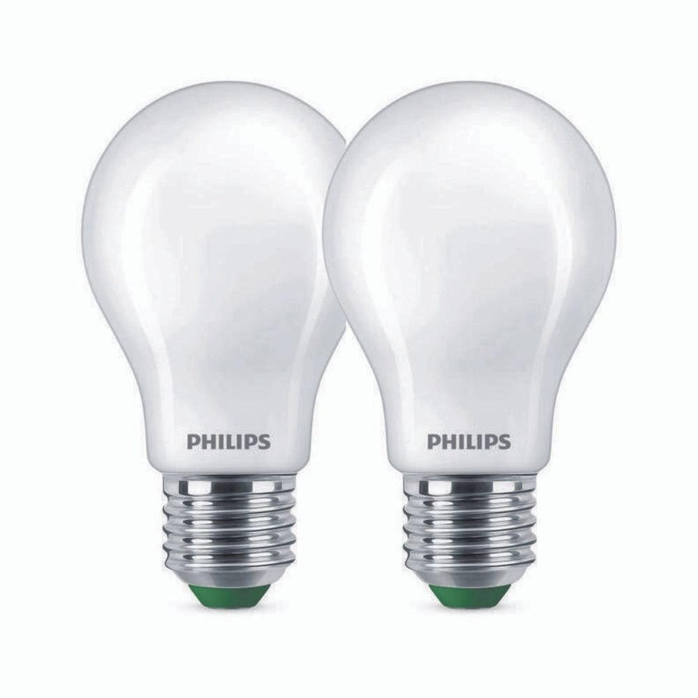 Philips LED Lampe E27 - Birne A60 7,3W 1535lm 2700K ersetzt 100W standard Doppelpack