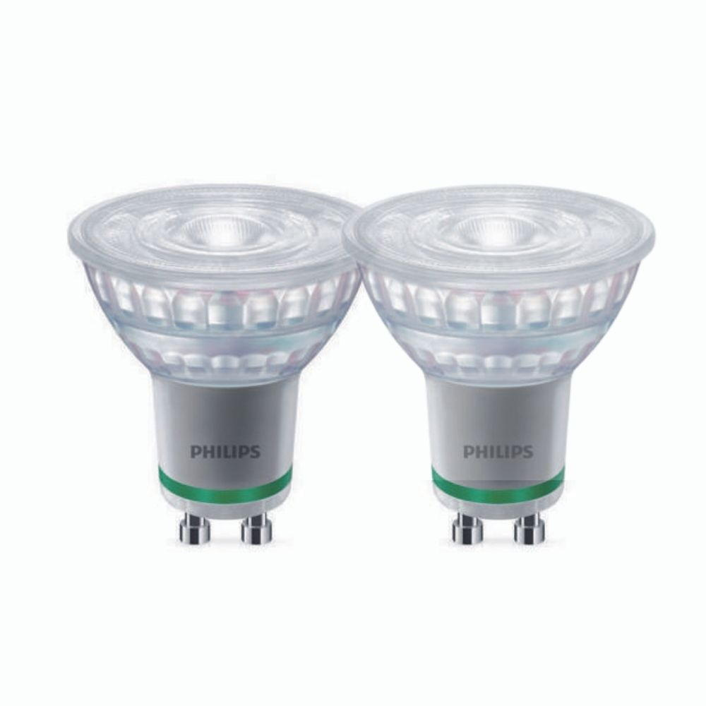 Philips LED Lampe Gu10 - Reflektor Par16 2,1W 375lm 2700K ersetzt 50W Doppelpack