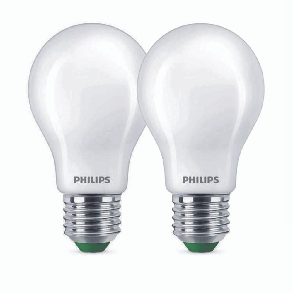 Philips LED Lampe E27 - Birne A60 5,2W 1095lm 2700K ersetzt 75W standard Doppelpack