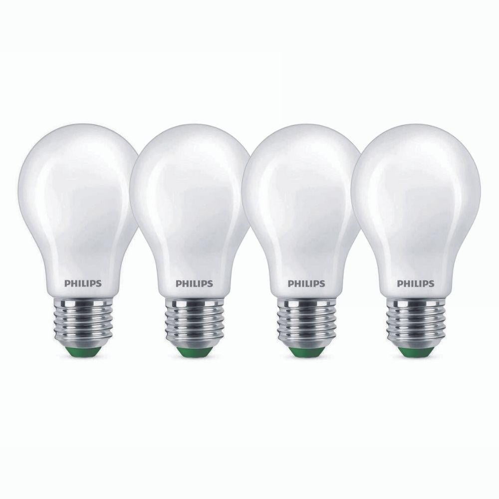 Philips LED Lampe E27 - Birne A60 7,3W 1535lm 4000K ersetzt 100W standard Viererpack