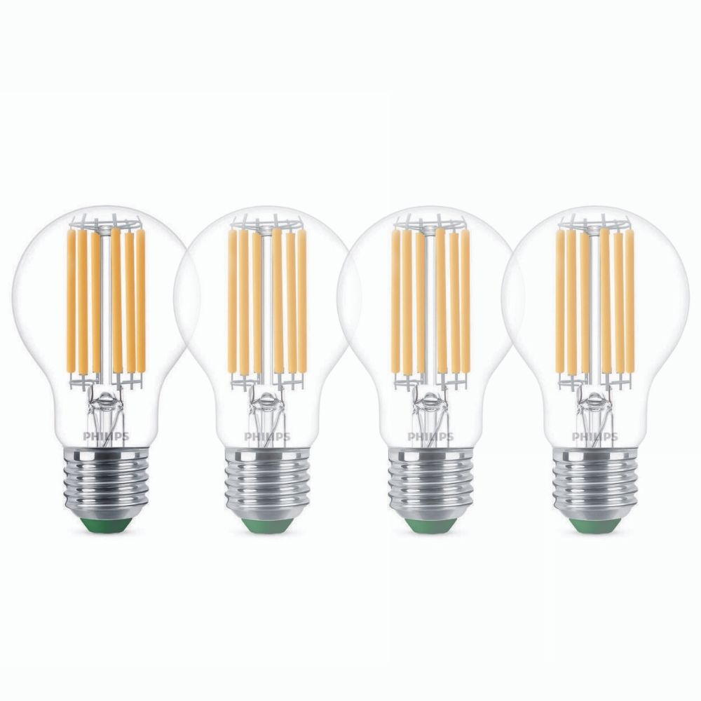 Philips LED Lampe E27 - Birne A60 5,2W 1095lm 2700K ersetzt 75W Viererpack