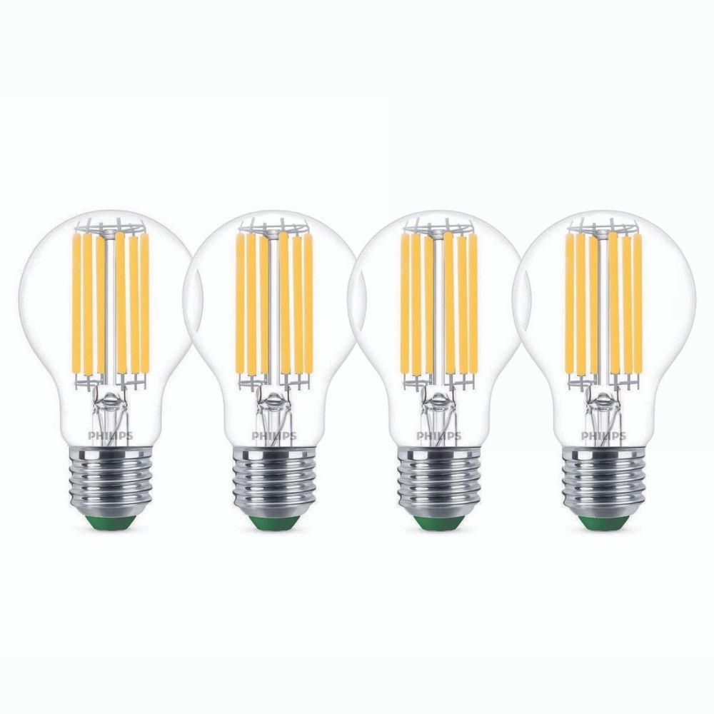 Philips LED Lampe E27 - Birne A60 5,2W 1095lm 4000K ersetzt 75W Viererpack