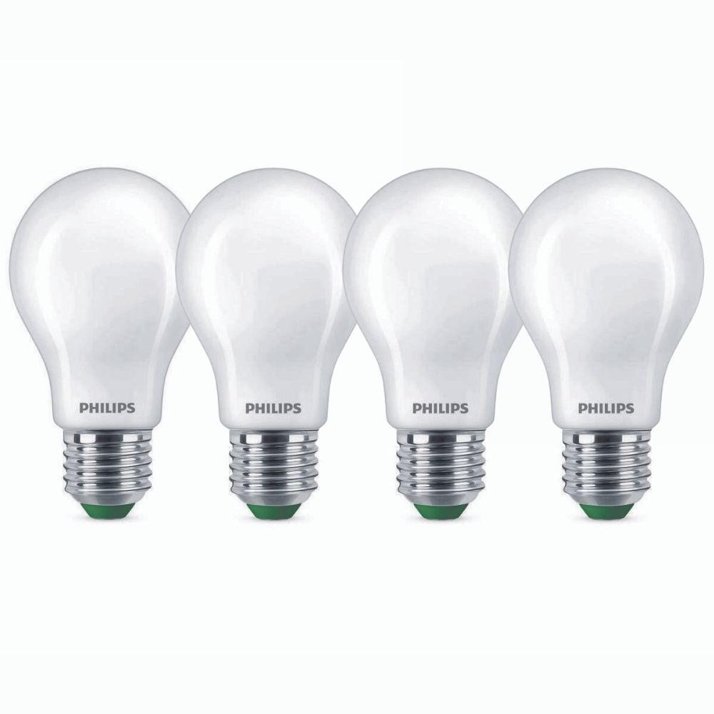 Philips LED Lampe E27 - Birne A60 2,3W 485lm 4000K ersetzt 40W standard Viererpack