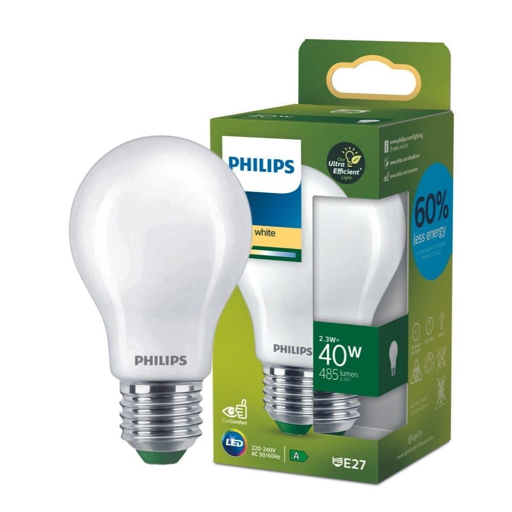 Philips LED Lampe E27 - Birne A60 2,3W 485lm 2700K ersetzt 40W standard
