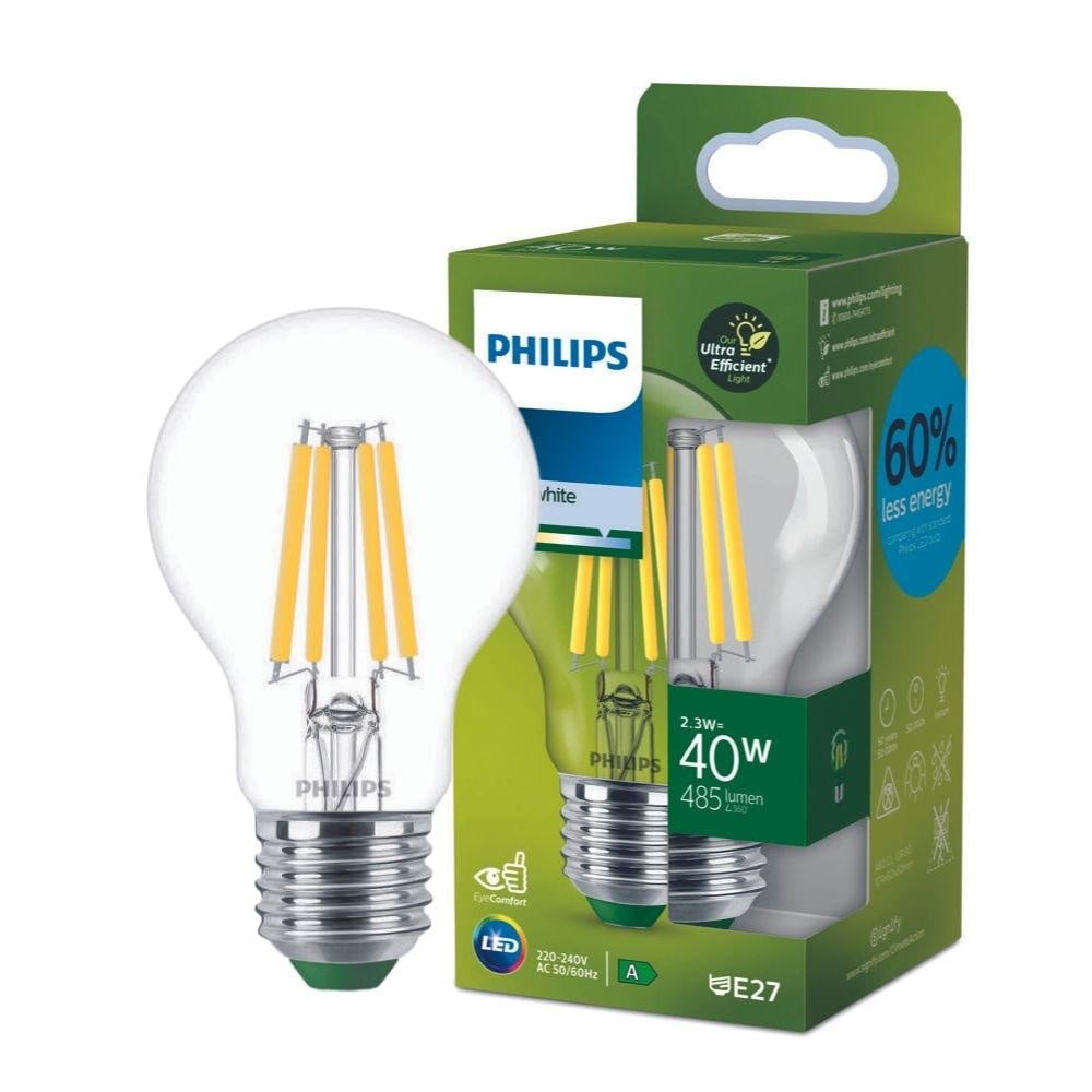 Philips LED Lampe E27 - Birne A60 2,3W 485lm 4000K ersetzt 40W