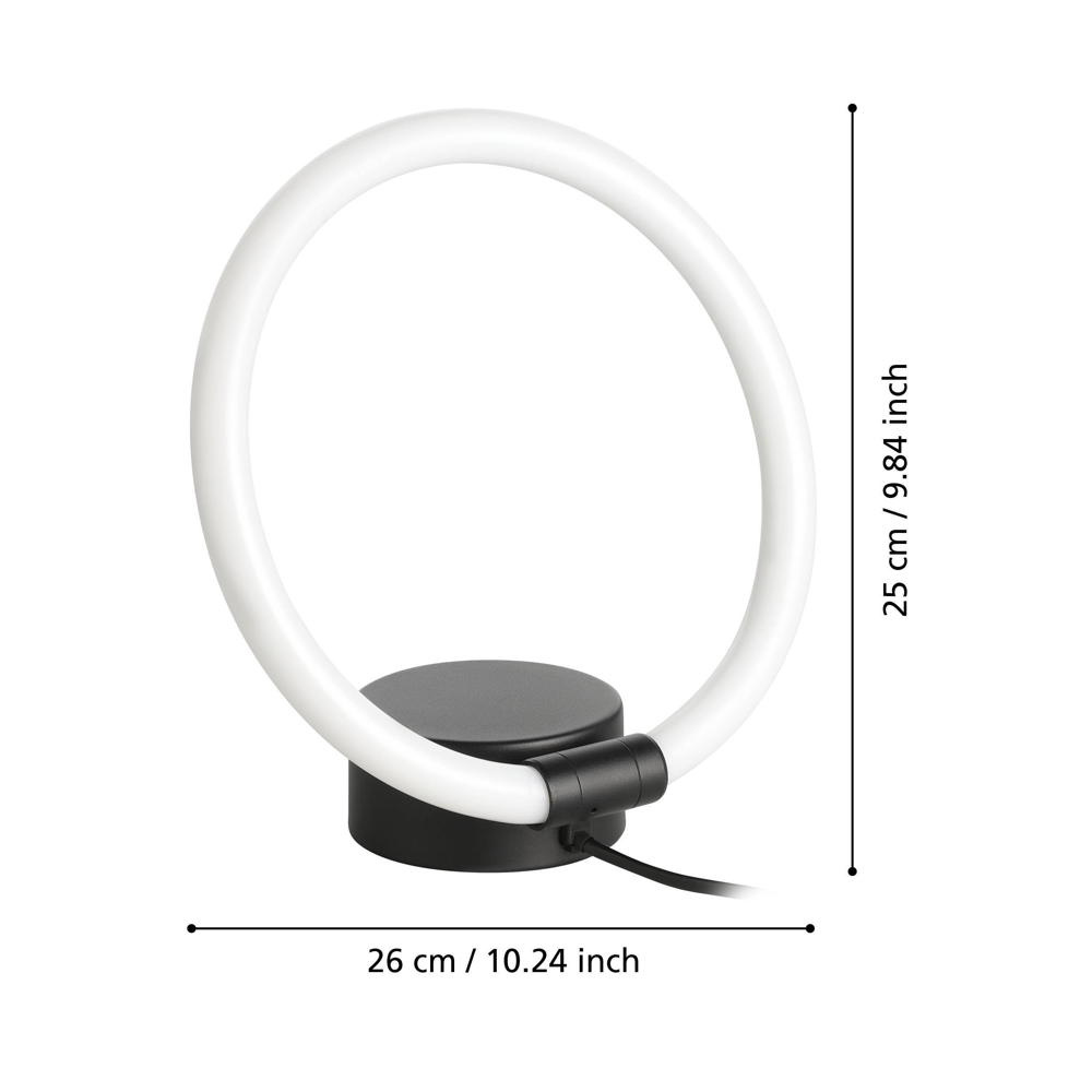 LED Tischleuchte Caranacoa in Schwarz und Weiß 11 5W 1500lm | Eglo | 900565