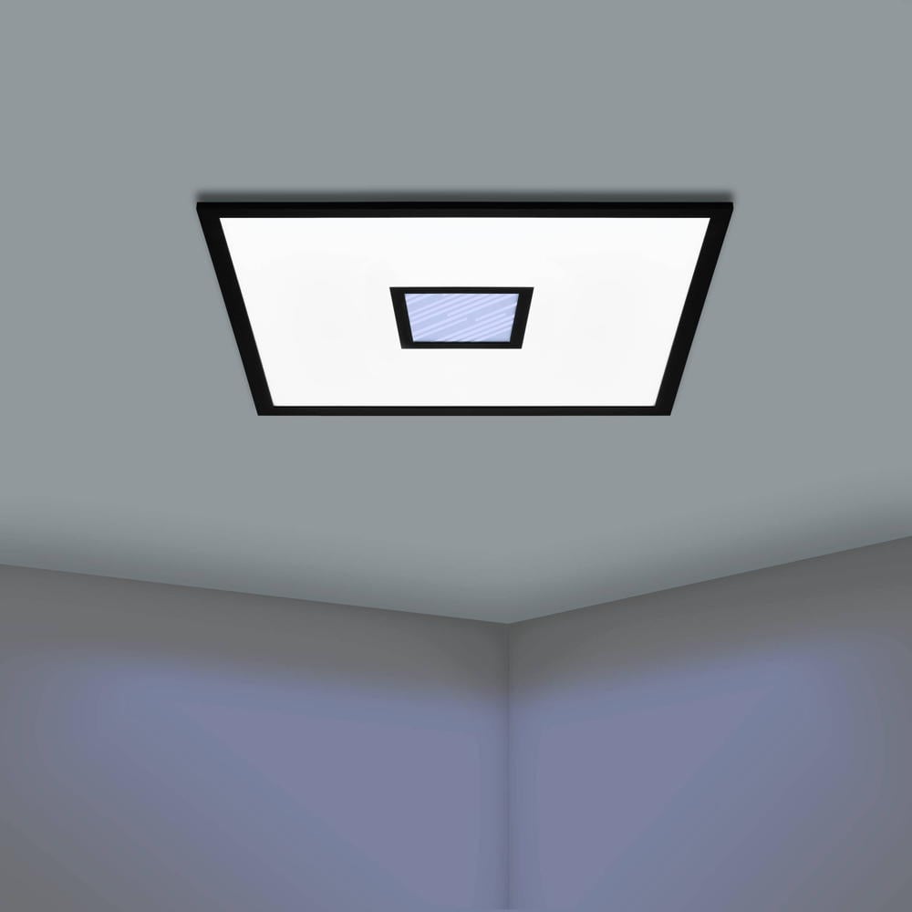 LED Deckenleuchte RGBW Bordonara in Schwarz und Wei 36W 4900lm