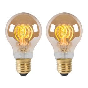 LED Leuchtmittel E27 Birne - A60 in Amber 5W 380lm 2er-Pack