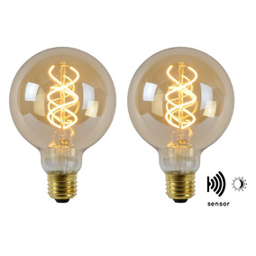 Vintage LED Lampe, Dmmerungssensor, E27, Globe G95,...