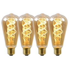 LED Leuchtmittel E27 ST64 in Amber 4,9W 380lm 4er-Pack