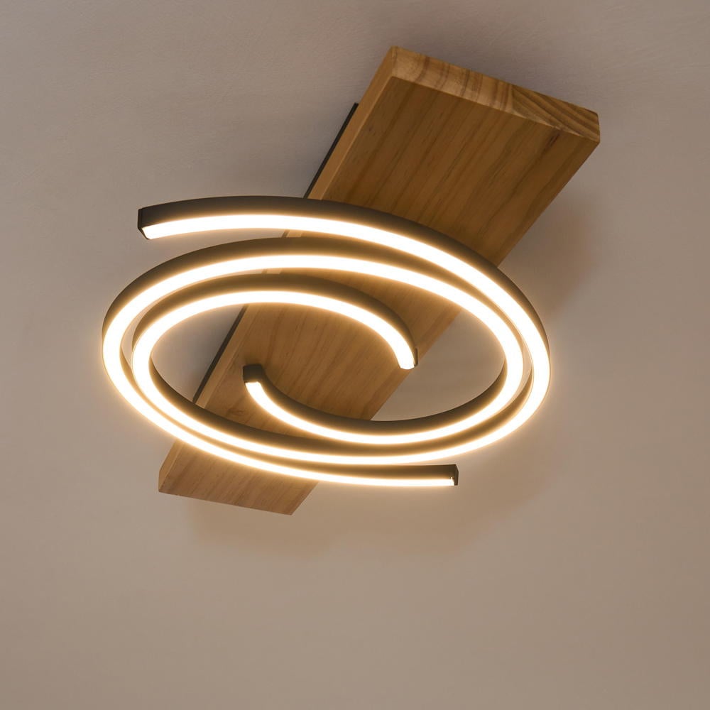 LED Deckenleuchte Rifia in Natur und Schwarz | ECO-LIGHT | Deckenlampen