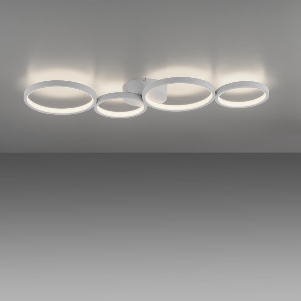 LED Deckenleuchte Kiringe in Wei 4x 6,5W 3700lm