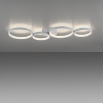 LED Deckenleuchte Papilon in Schwarz und Grau