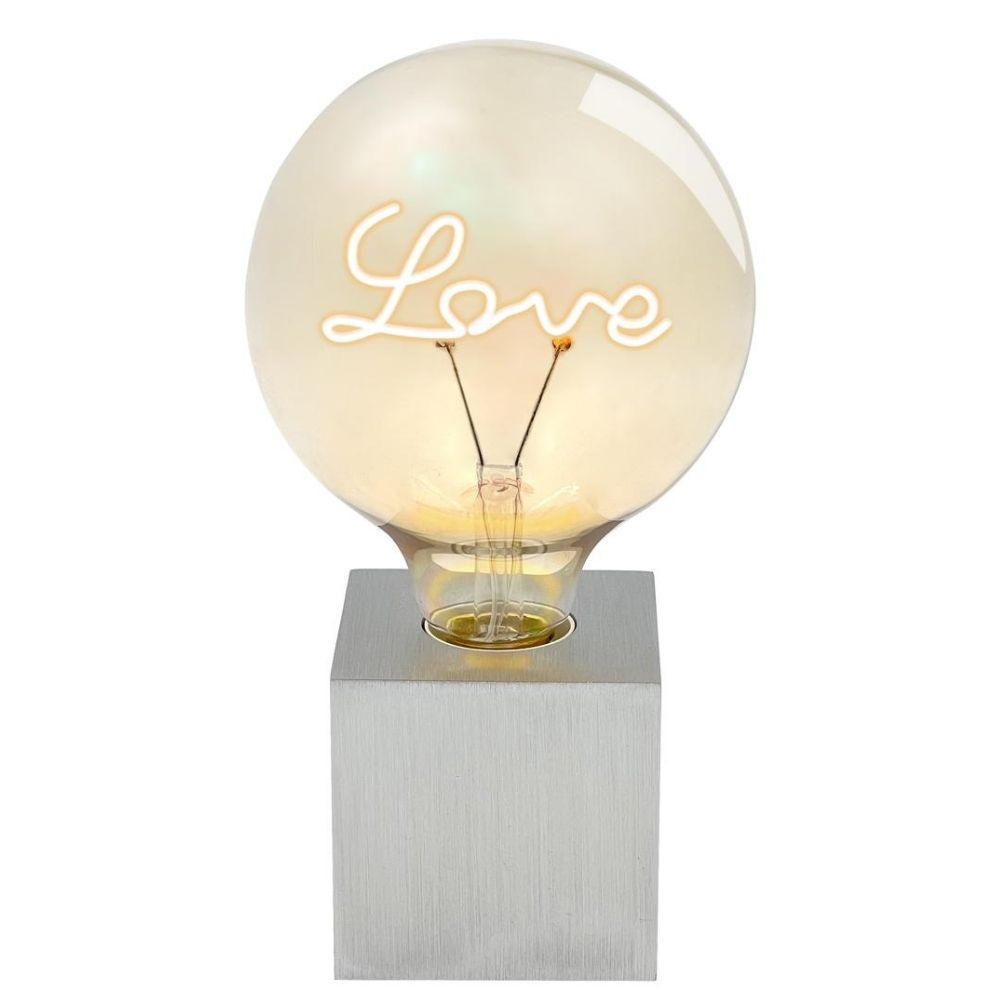 LED Tischleuchte Love in Silber 1,5W 70lm