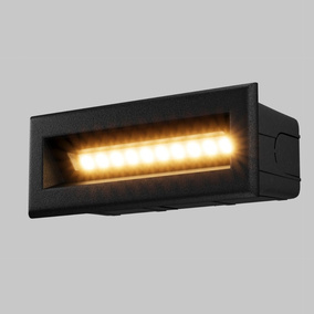 LED Wandeinbauleuchte Bosca in Schwarz 5W 400lm IP65 137mm
