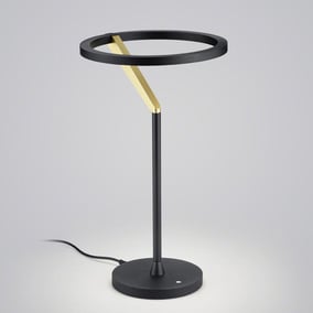 LED Tischleuchte Elara in Schwarz-matt und Gold 12W 820lm
