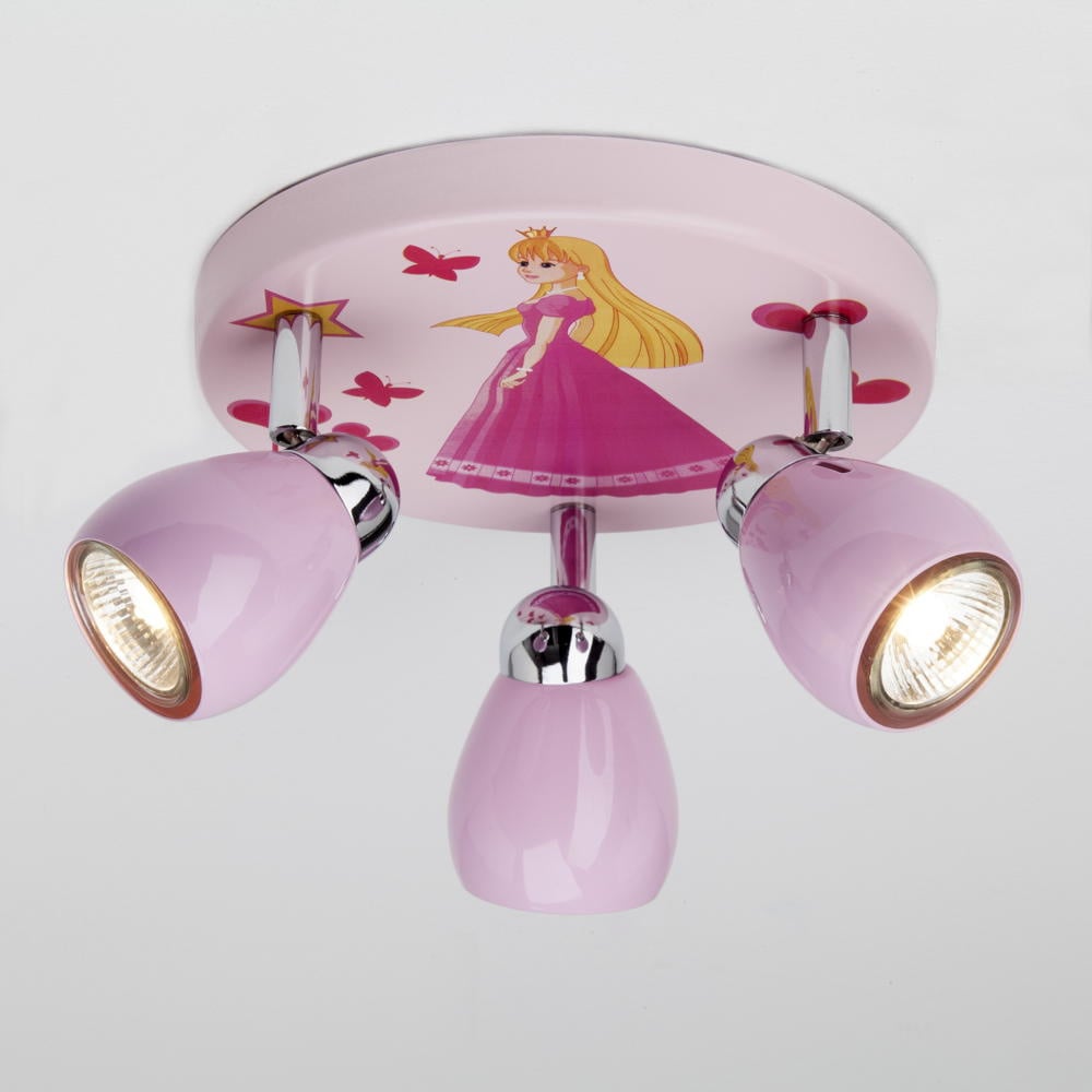 LED Deckenleuchte Princess in Pink und Wei 3x 3W 900lm GU10 3-flammig