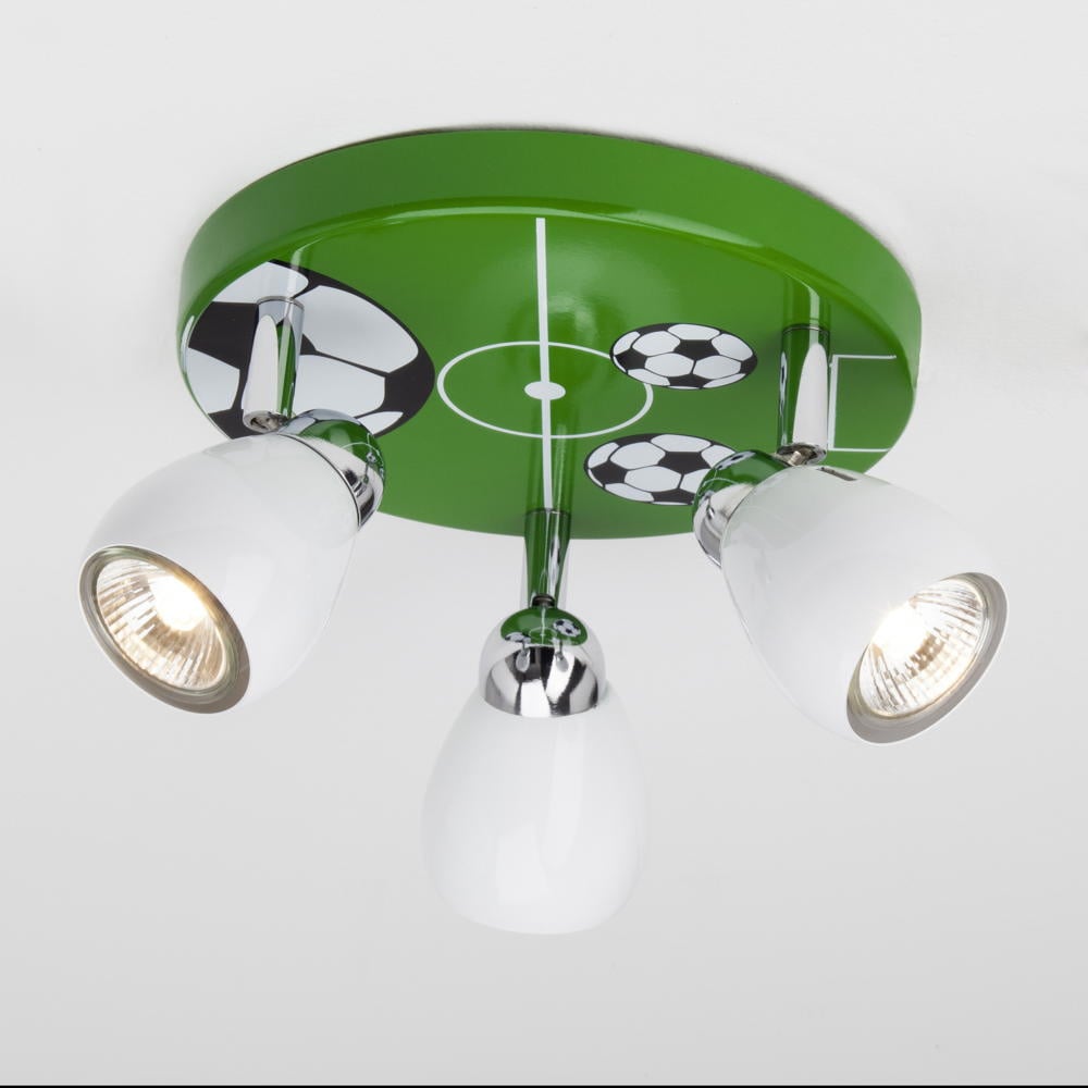 LED Deckenleuchte Soccer in Wei und Grn 3x 3W 900lm GU10 3-flammig
