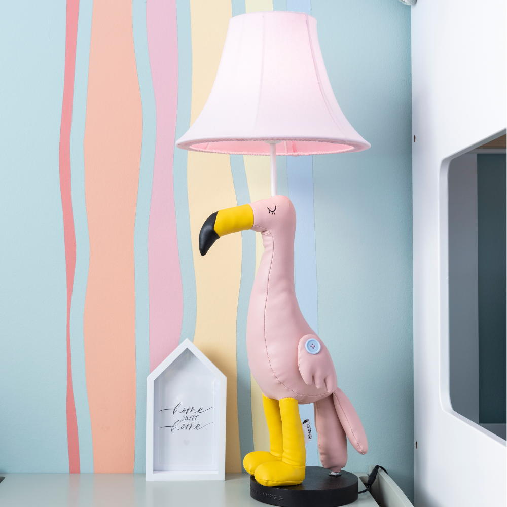 LED Tischleuchte Mingo der Flamingo in Rosa und Gelb 5,4W 470lm