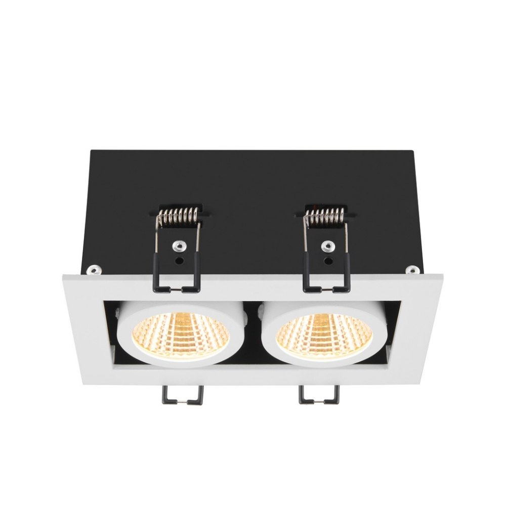 LED Deckeneinbauleuchte Kadux in Wei 2x 7W 1550lm 2-flammig