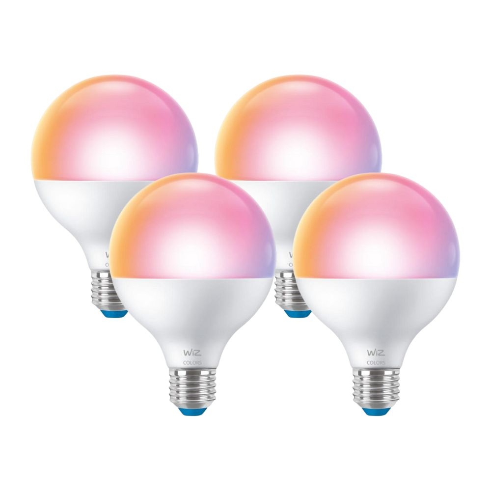 WiZ LED smart Leuchtmittel E27 - Globe G95 11W 1055lm RGBW 4er Pack