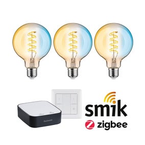 Smartes Zigbee 3.0 LED Starter Set Smik E27 - Globe G95...