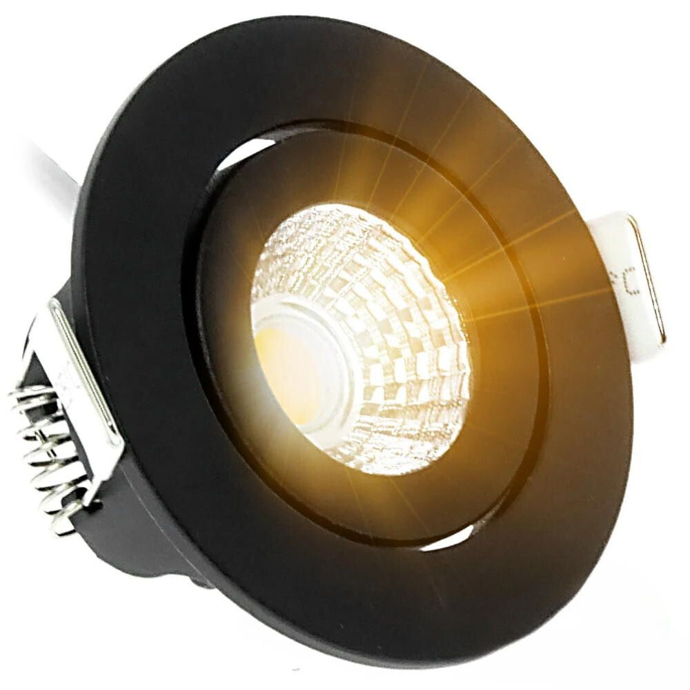 LED Einbaustraler in Schwarz 5W 450lm IP54